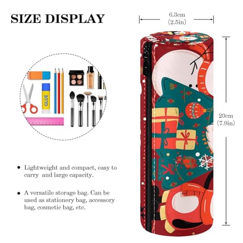 EJFICAHG Stiftetasche Weihnachten Niedlicher Schneemann Pinguin Eigenschaften Federmäppchen Schreibwarenetui Stifteetui Kosmetiktasche Kosmetiktasche Kosmetiktasche von EJFICAHG
