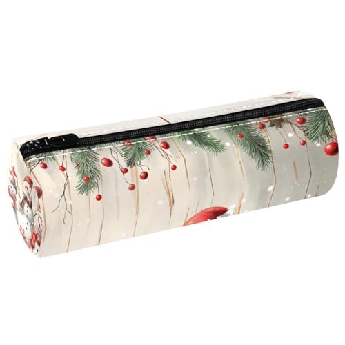 EJFICAHG Stiftetasche Weihnachten Niedlicher Schneemann Und Vogel Federmäppchen Schreibwarenetui Stifteetui Kosmetiktasche Kosmetiktasche Kosmetiktasche von EJFICAHG