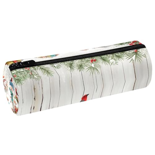 EJFICAHG Stiftetasche Weihnachten Niedlicher Schneemann Und Vogel Federmäppchen Schreibwarenetui Stifteetui Kosmetiktasche Kosmetiktasche Kosmetiktasche von EJFICAHG