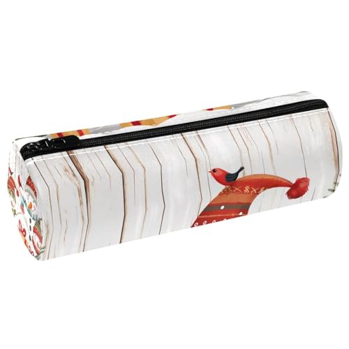 EJFICAHG Stiftetasche Weihnachten Niedlicher Schneemann Und Vogel Federmäppchen Schreibwarenetui Stifteetui Kosmetiktasche Kosmetiktasche Kosmetiktasche von EJFICAHG