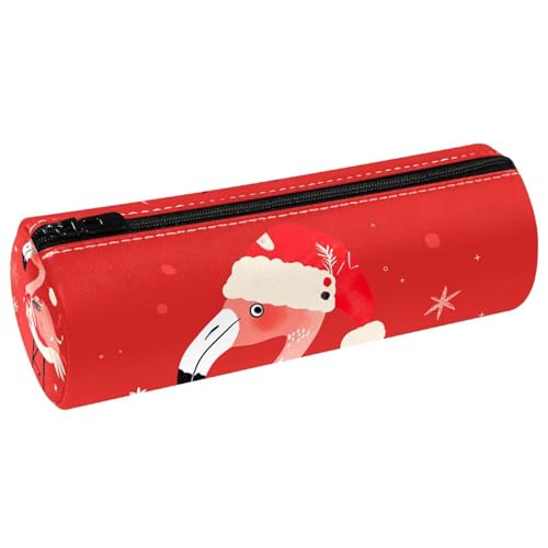 EJFICAHG Stiftetasche Weihnachten Rosa Flamingo Federmäppchen Schreibwarenetui Stifteetui Kosmetiktasche Kosmetiktasche Kosmetiktasche von EJFICAHG