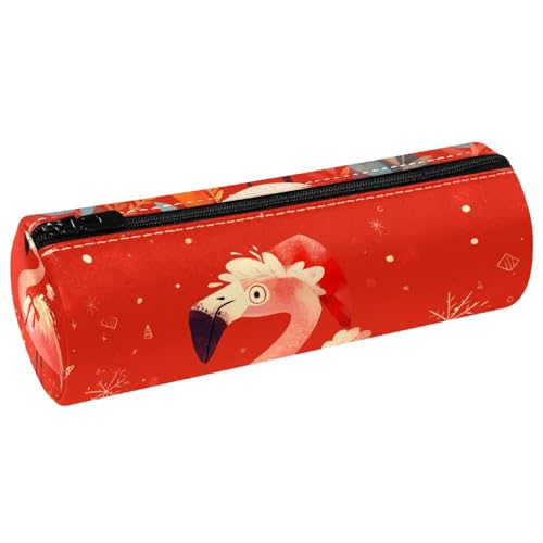 EJFICAHG Stiftetasche Weihnachten Rosa Flamingo Federmäppchen Schreibwarenetui Stifteetui Kosmetiktasche Kosmetiktasche Kosmetiktasche von EJFICAHG