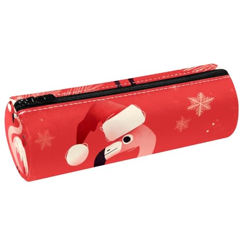 EJFICAHG Stiftetasche Weihnachten Rosa Flamingo Federmäppchen Schreibwarenetui Stifteetui Kosmetiktasche Kosmetiktasche Kosmetiktasche von EJFICAHG