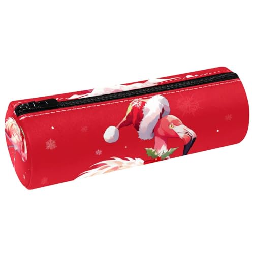 EJFICAHG Stiftetasche Weihnachten Rosa Flamingo Federmäppchen Schreibwarenetui Stifteetui Kosmetiktasche Kosmetiktasche Kosmetiktasche von EJFICAHG