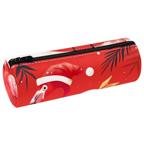 EJFICAHG Stiftetasche Weihnachten Rosa Flamingo Federmäppchen Schreibwarenetui Stifteetui Kosmetiktasche Kosmetiktasche Kosmetiktasche von EJFICAHG