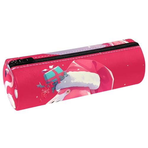EJFICAHG Stiftetasche Weihnachten Rosa Flamingo Federmäppchen Schreibwarenetui Stifteetui Kosmetiktasche Kosmetiktasche Kosmetiktasche von EJFICAHG