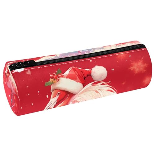 EJFICAHG Stiftetasche Weihnachten Rosa Flamingo Federmäppchen Schreibwarenetui Stifteetui Kosmetiktasche Kosmetiktasche Kosmetiktasche von EJFICAHG