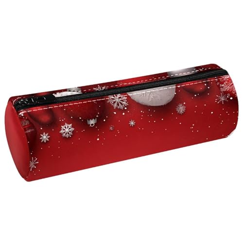 EJFICAHG Stiftetasche Weihnachten Rote Kugeln Hintergrund Federmäppchen Schreibwarenetui Stifteetui Kosmetiktasche Kosmetiktasche Kosmetiktasche von EJFICAHG