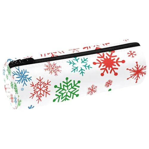 EJFICAHG Stiftetasche Weihnachten Schneeflocken Muster Federmäppchen Schreibwarenetui Stifteetui Kosmetiktasche Kosmetiktasche Kosmetiktasche von EJFICAHG