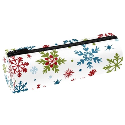 EJFICAHG Stiftetasche Weihnachten Schneeflocken Muster Federmäppchen Schreibwarenetui Stifteetui Kosmetiktasche Kosmetiktasche Kosmetiktasche von EJFICAHG