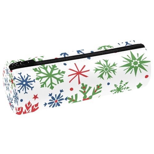 EJFICAHG Stiftetasche Weihnachten Schneeflocken Muster Federmäppchen Schreibwarenetui Stifteetui Kosmetiktasche Kosmetiktasche Kosmetiktasche von EJFICAHG