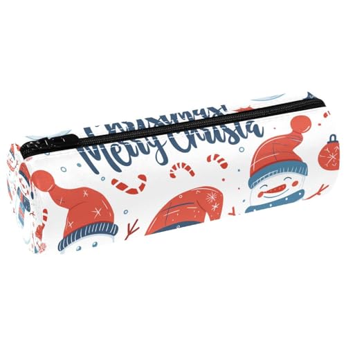 EJFICAHG Stiftetasche Weihnachten Schneemann Muster Cute Federmäppchen Schreibwarenetui Stifteetui Kosmetiktasche Kosmetiktasche Kosmetiktasche von EJFICAHG