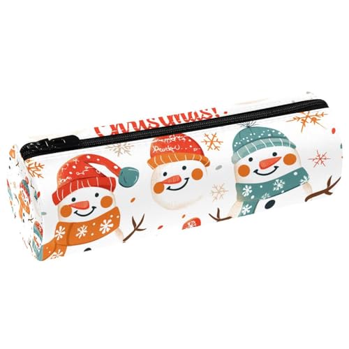 EJFICAHG Stiftetasche Weihnachten Schneemann Muster Cute Federmäppchen Schreibwarenetui Stifteetui Kosmetiktasche Kosmetiktasche Kosmetiktasche von EJFICAHG