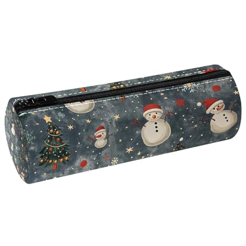 EJFICAHG Stiftetasche Weihnachten Schneemann Muster Federmäppchen Schreibwarenetui Stifteetui Kosmetiktasche Kosmetiktasche Kosmetiktasche von EJFICAHG