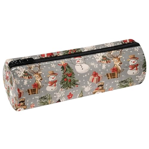EJFICAHG Stiftetasche Weihnachten Schneemann Muster Federmäppchen Schreibwarenetui Stifteetui Kosmetiktasche Kosmetiktasche Kosmetiktasche von EJFICAHG