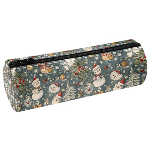 EJFICAHG Stiftetasche Weihnachten Schneemann Muster Federmäppchen Schreibwarenetui Stifteetui Kosmetiktasche Kosmetiktasche Kosmetiktasche von EJFICAHG