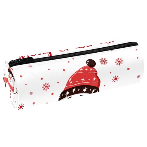 EJFICAHG Stiftetasche Weihnachten Schneemann Muster Niedlich Federmäppchen Schreibwarenetui Stifteetui Kosmetiktasche Kosmetiktasche Kosmetiktasche von EJFICAHG