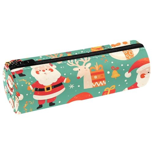 EJFICAHG Stiftetasche Weihnachten Weihnachtsmann Muster Federmäppchen Schreibwarenetui Stifteetui Kosmetiktasche Kosmetiktasche Kosmetiktasche von EJFICAHG