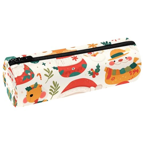 EJFICAHG Stiftetasche Weihnachten Weihnachtsmann Muster Federmäppchen Schreibwarenetui Stifteetui Kosmetiktasche Kosmetiktasche Kosmetiktasche von EJFICAHG