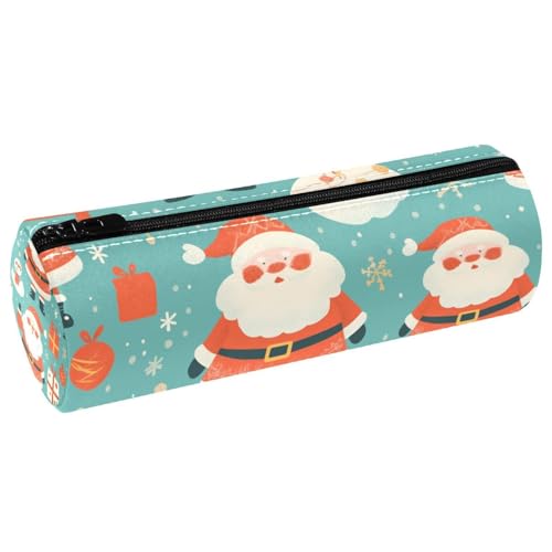 EJFICAHG Stiftetasche Weihnachten Weihnachtsmann Und Schneeflocken Federmäppchen Schreibwarenetui Stifteetui Kosmetiktasche Kosmetiktasche Kosmetiktasche von EJFICAHG