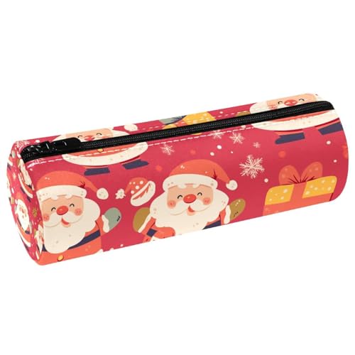 EJFICAHG Stiftetasche Weihnachten Weihnachtsmann Und Schneeflocken Federmäppchen Schreibwarenetui Stifteetui Kosmetiktasche Kosmetiktasche Kosmetiktasche von EJFICAHG