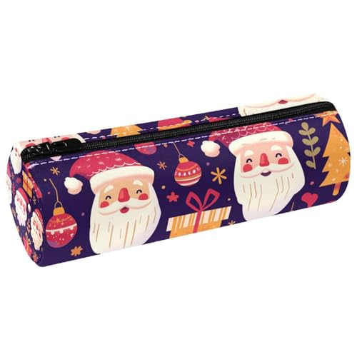 EJFICAHG Stiftetasche Weihnachten Weihnachtsmann Und Schneeflocken Muster Federmäppchen Schreibwarenetui Stifteetui Kosmetiktasche Kosmetiktasche Kosmetiktasche von EJFICAHG
