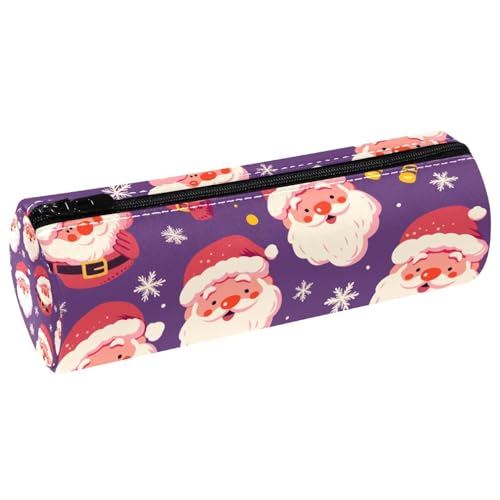 EJFICAHG Stiftetasche Weihnachten Weihnachtsmann Und Schneeflocken Muster Federmäppchen Schreibwarenetui Stifteetui Kosmetiktasche Kosmetiktasche Kosmetiktasche von EJFICAHG