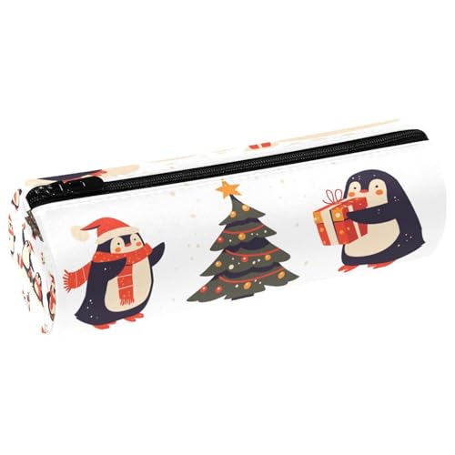 EJFICAHG Stiftetasche Weihnachts-Pinguin Federmäppchen Schreibwarenetui Stifteetui Kosmetiktasche Kosmetiktasche Kosmetiktasche von EJFICAHG