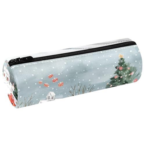 EJFICAHG Stiftetasche Weihnachts-Winter-LKW-Landschaft Federmäppchen Schreibwarenetui Stifteetui Kosmetiktasche Kosmetiktasche Kosmetiktasche von EJFICAHG