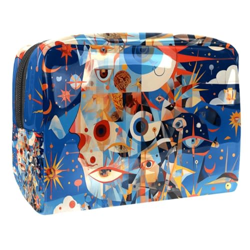 Kosmetiktaschen Für Frauen Abstrakte Malerei Schminkkoffer Reisetasche Kosmetiktasche Organizer 18.5x7.5x13cm von EJFICAHG