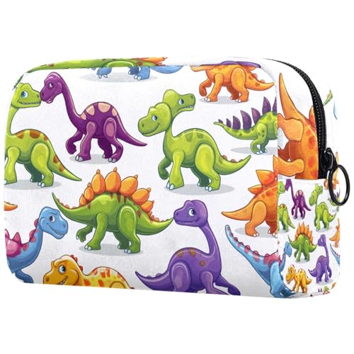 Kosmetiktaschen Für Frauen Cartoon Dinosaurier Schminkkoffer Reisetasche Kosmetiktasche Organizer von EJFICAHG
