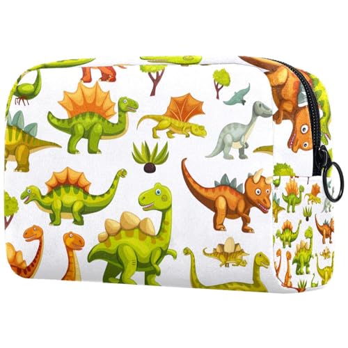 Kosmetiktaschen Für Frauen Cartoon Dinosaurier Schminkkoffer Reisetasche Kosmetiktasche Organizer von EJFICAHG