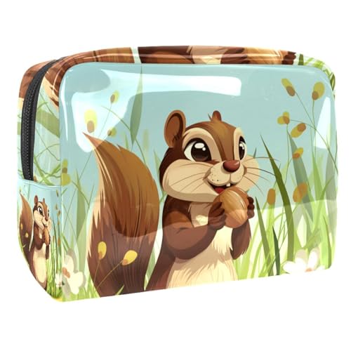 Kosmetiktaschen Für Frauen Cute Christmas Santa Claus Pattern Schminkkoffer Reisetasche Kosmetiktasche Organizer 18.5x7.5x13cm von EJFICAHG