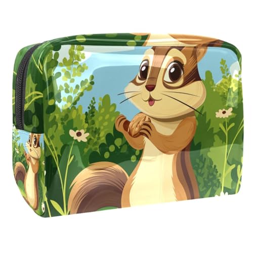 Kosmetiktaschen Für Frauen Cute Christmas Santa Claus Pattern Schminkkoffer Reisetasche Kosmetiktasche Organizer 18.5x7.5x13cm von EJFICAHG