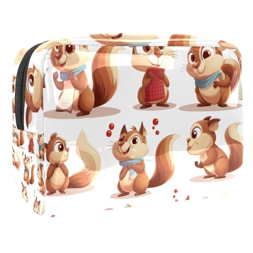 Kosmetiktaschen Für Frauen Cute Christmas Santa Claus Pattern Schminkkoffer Reisetasche Kosmetiktasche Organizer 18.5x7.5x13cm von EJFICAHG