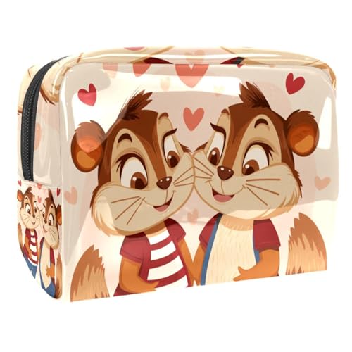 Kosmetiktaschen Für Frauen Cute Christmas Santa Claus Pattern Schminkkoffer Reisetasche Kosmetiktasche Organizer 18.5x7.5x13cm von EJFICAHG