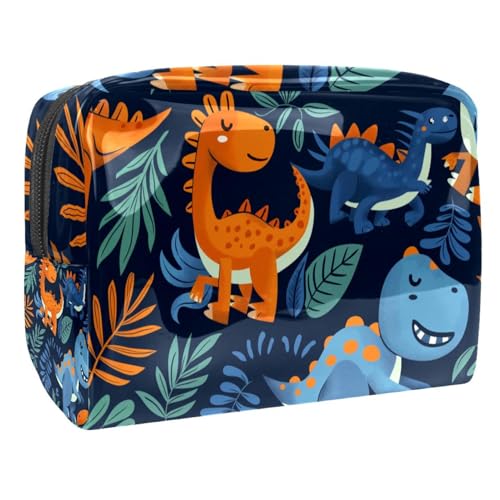 Kosmetiktaschen Für Frauen Dinosaurier Muster Schminkkoffer Reisetasche Kosmetiktasche Organizer 18.5x7.5x13cm von EJFICAHG