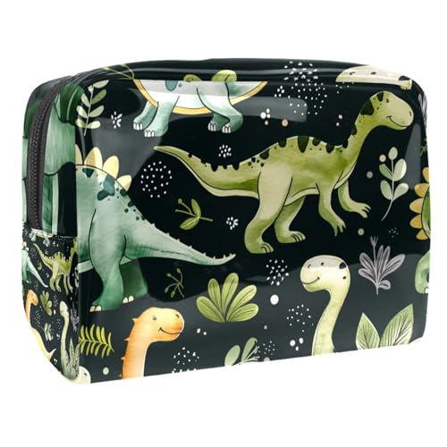 Kosmetiktaschen Für Frauen Dinosaurier Muster Schminkkoffer Reisetasche Kosmetiktasche Organizer 18.5x7.5x13cm von EJFICAHG