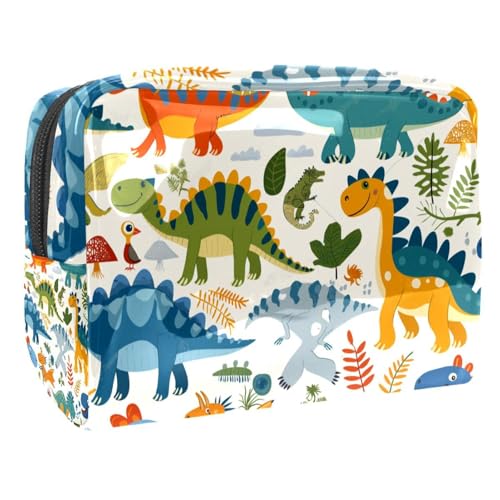 Kosmetiktaschen Für Frauen Dinosaurier Muster Schminkkoffer Reisetasche Kosmetiktasche Organizer 18.5x7.5x13cm von EJFICAHG
