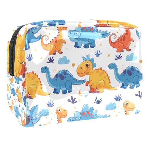 Kosmetiktaschen Für Frauen Dinosaurier Muster Schminkkoffer Reisetasche Kosmetiktasche Organizer 18.5x7.5x13cm von EJFICAHG