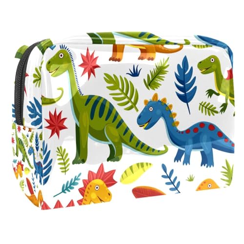 Kosmetiktaschen Für Frauen Dinosaurier Muster Schminkkoffer Reisetasche Kosmetiktasche Organizer 18.5x7.5x13cm von EJFICAHG