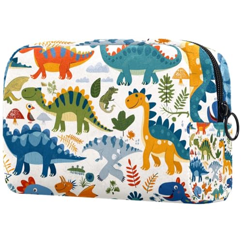 Kosmetiktaschen Für Frauen Dinosaurier Muster Schminkkoffer Reisetasche Kosmetiktasche Organizer von EJFICAHG