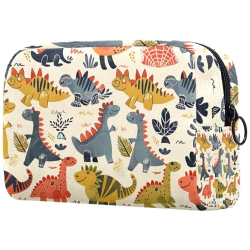 Kosmetiktaschen Für Frauen Dinosaurier Muster Schminkkoffer Reisetasche Kosmetiktasche Organizer von EJFICAHG