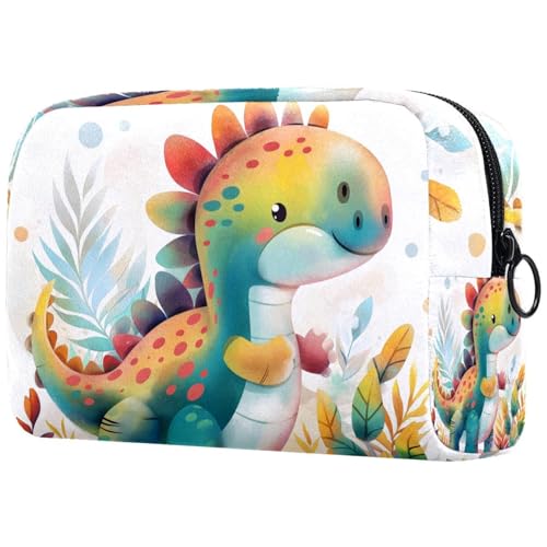 Kosmetiktaschen Für Frauen Farbenfroher Dinosaurier Schminkkoffer Reisetasche Kosmetiktasche Organizer von EJFICAHG