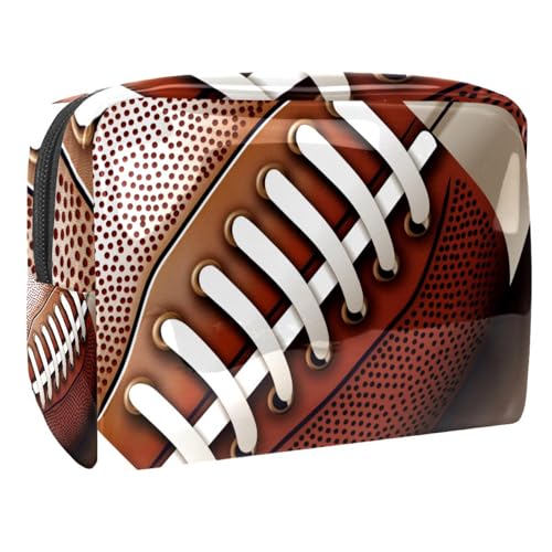 Kosmetiktaschen Für Frauen Fußballtextur Schminkkoffer Reisetasche Kosmetiktasche Organizer 18.5x7.5x13cm von EJFICAHG