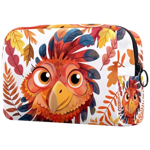 Kosmetiktaschen Für Frauen Happy Thanksgiving Truthahn Schminkkoffer Reisetasche Kosmetiktasche Organizer von EJFICAHG