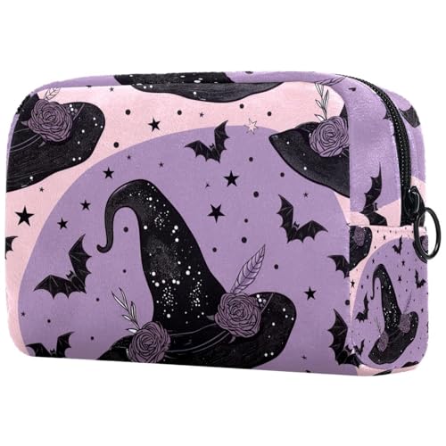 Kosmetiktaschen Für Frauen Hexenhut-Muster Schminkkoffer Reisetasche Kosmetiktasche Organizer von EJFICAHG