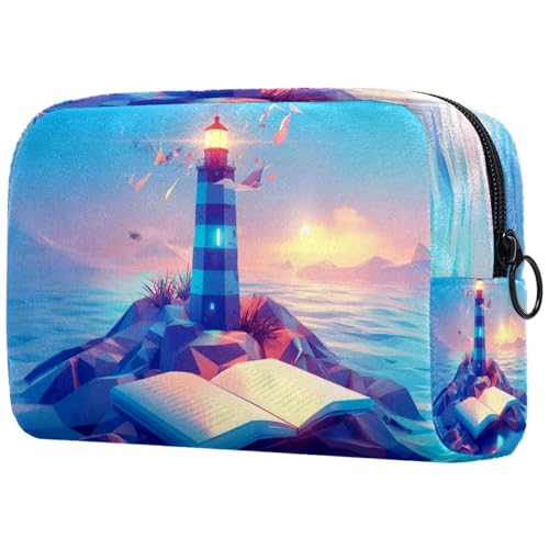 Kosmetiktaschen Für Frauen Leuchtturm Und Buch Schminkkoffer Reisetasche Kosmetiktasche Organizer Kosmetiktaschen Für Frauen Leuchtturm Und Buch Schminkkoffer Reisetasche Kosmetiktasche Organizer von EJFICAHG