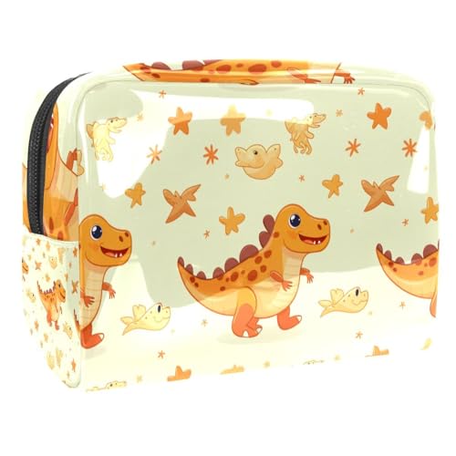 Kosmetiktaschen Für Frauen Niedliche Dinosaurier Schminkkoffer Reisetasche Kosmetiktasche Organizer 18.5x7.5x13cm von EJFICAHG