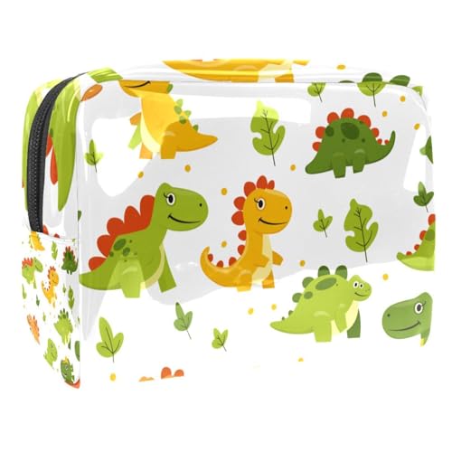 Kosmetiktaschen Für Frauen Niedliche Dinosaurier Schminkkoffer Reisetasche Kosmetiktasche Organizer 18.5x7.5x13cm von EJFICAHG